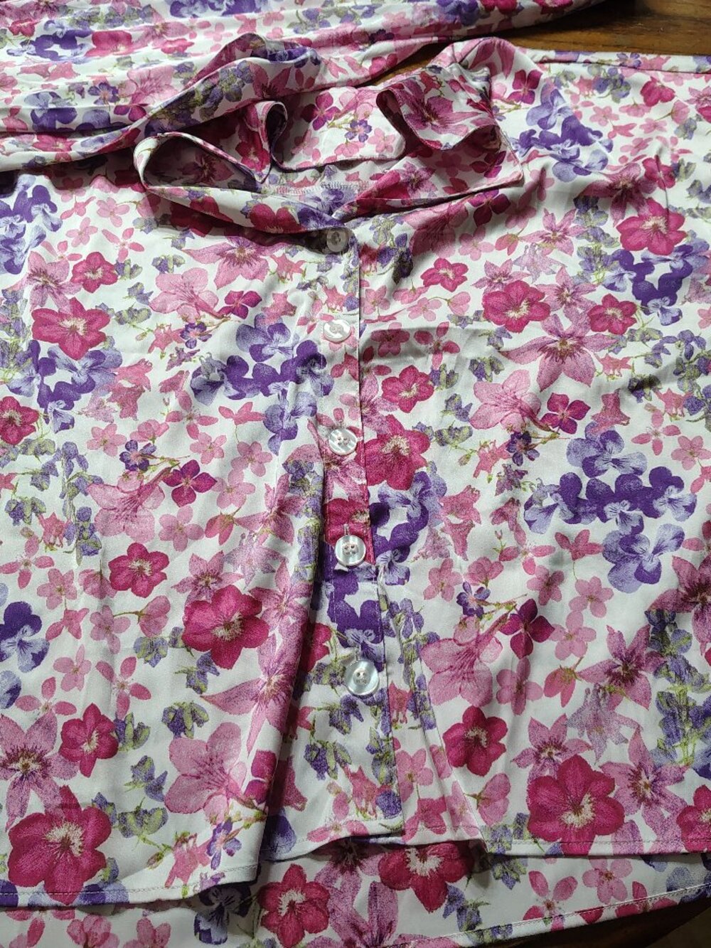 Top and Bottom Flower Pijama Set